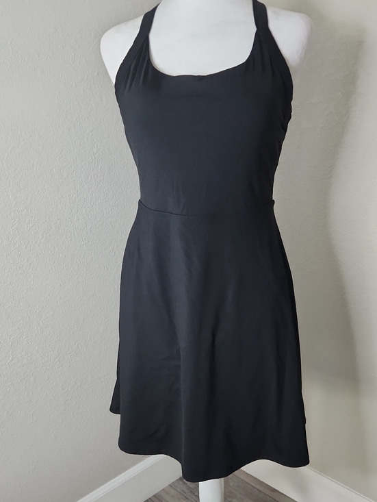 HALARA Dresses & Skirts - Halara Athletic Classic Black Halter Dress With Built-In Bra and Shorts